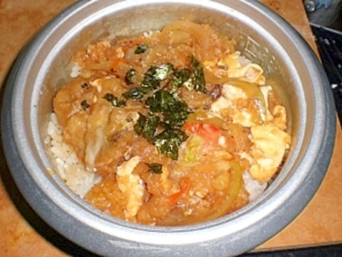 残った天ぷらで簡単天とじ丼